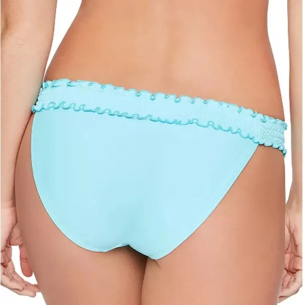 Salt + Cove Blue Smocked Bikini swim Bottom